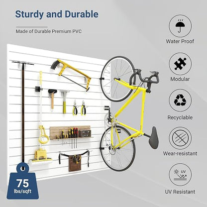 Slatwall Panel 4 FT x 4 FT, Interlocking Slat Wall Paneling, Wall Mounted PVC - Image 3