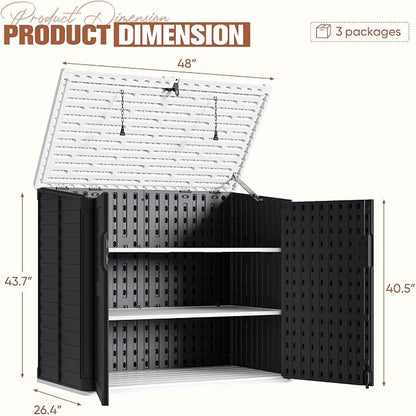 TUOZE 34 Cu Ft Resin Storage Shed - Image 3