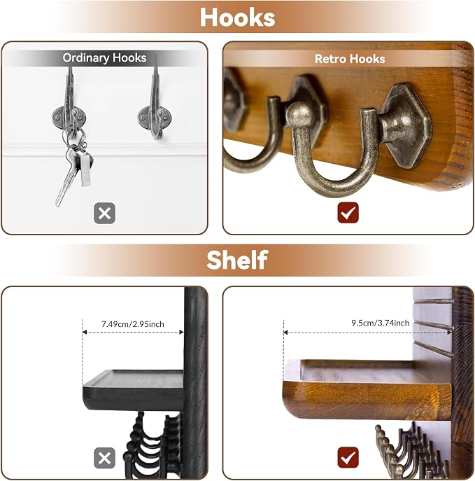 Key Holder for Wall, Mail Organizer Wall Mount - Image 5