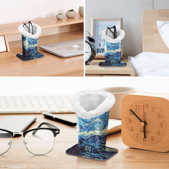 Fintie Plush Lined Eyeglasses Holder, Glasses Stand Case, Anti-scratch Glasses - Image 6