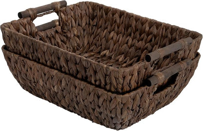 Storageworks Wicker Baskets for Shelves, Large Organizer Basket for Shelves by StorageWorks