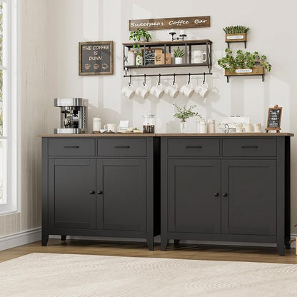 HORSTORS Farmhouse Kitchen Storage Cabinet, Small Buffet, Coffee Bar - Image 5
