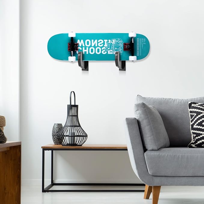 BiJun Skateboard Wall Mount, Snowboard Wall Mount Display, Acrylic Horizontal - Image 2