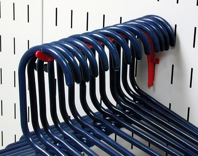 Wall Control Pegboard 9-Inch Reach Extended Slotted Hook Pair- Red - Image 3
