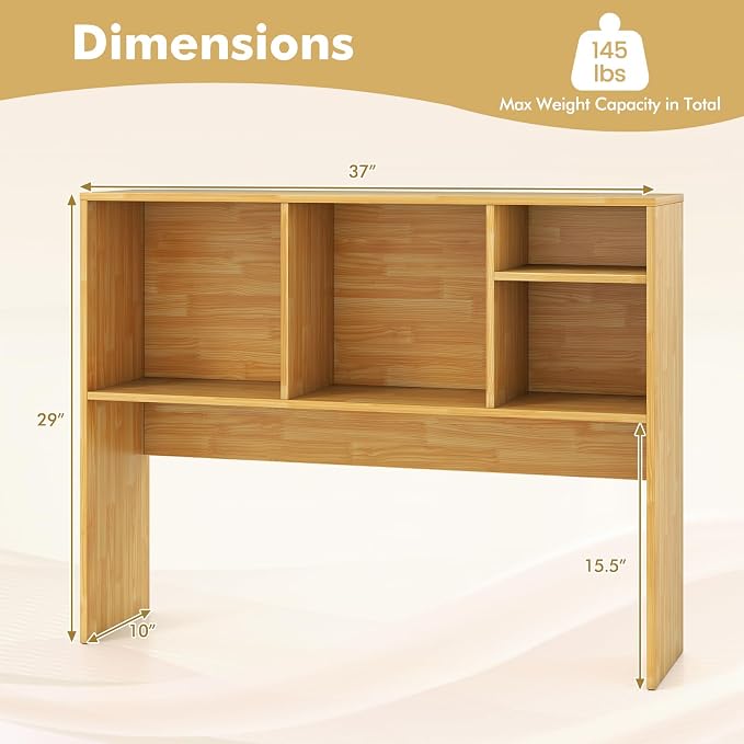 Tangkula Desktop Bookshelf, Countertop Storage Hutch - Image 3