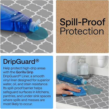 GORILLA GRIP DripGuard Shelf Liner, Non-Adhesive Drawer and Kitchen Cabinet - Image 3
