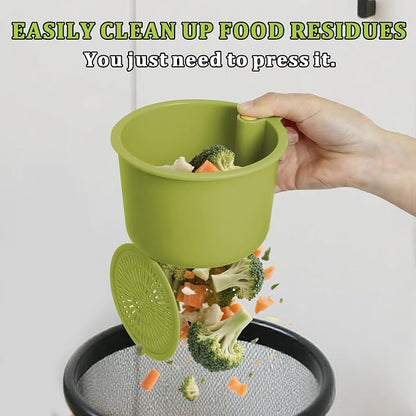 Sink Strainer Basket with One-Touch Drain Mesh, Snap-On Strap & Detachable - Image 5