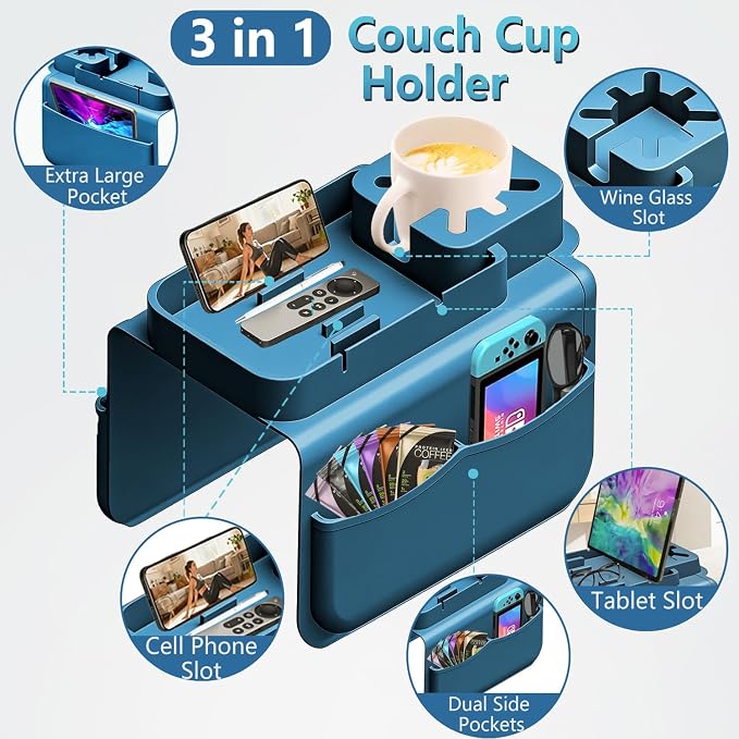 Silicone Couch Cup Holder Tray - Image 4