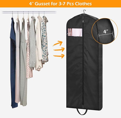MISSLO 65" Gusseted Hanging Garment Bags - Image 5