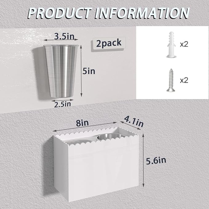 Hair Tool Organizer, Wall Mount Hair Dryer Holder - Image 4