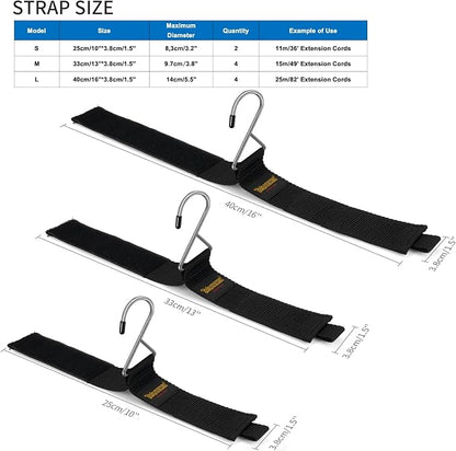 Heavy Duty Storage Straps, Trilancer Hook-and-Loop Cord Organizer and Hanger - Image 3