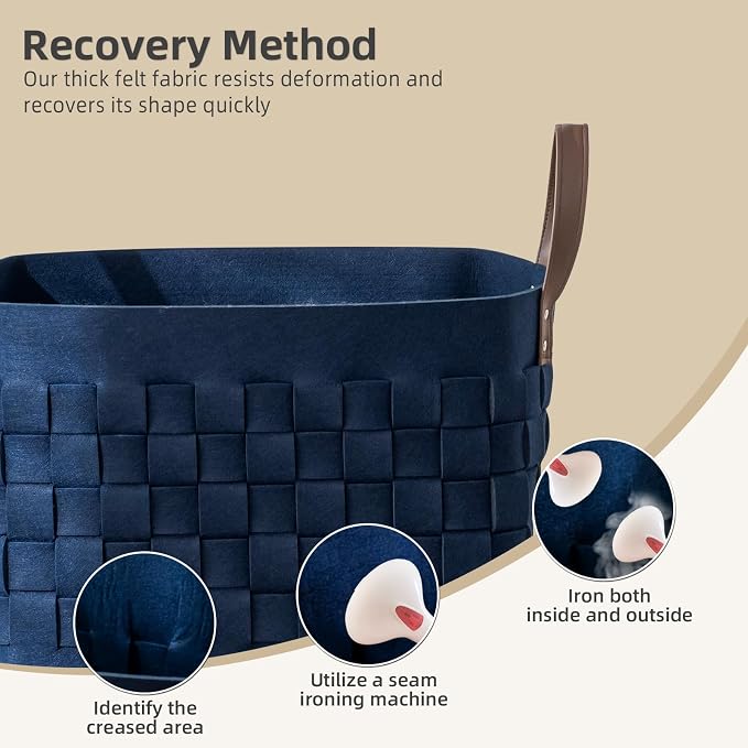 boldmonkey Blankets Basket 16.5 " x13 x13, Extra Large Rectangular Laundry - Image 3