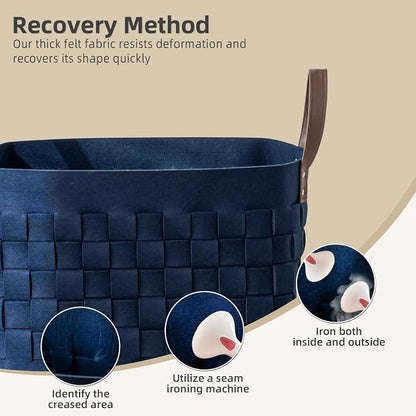 boldmonkey Blankets Basket 16.5 " x13 x13, Extra Large Rectangular Laundry - Image 3