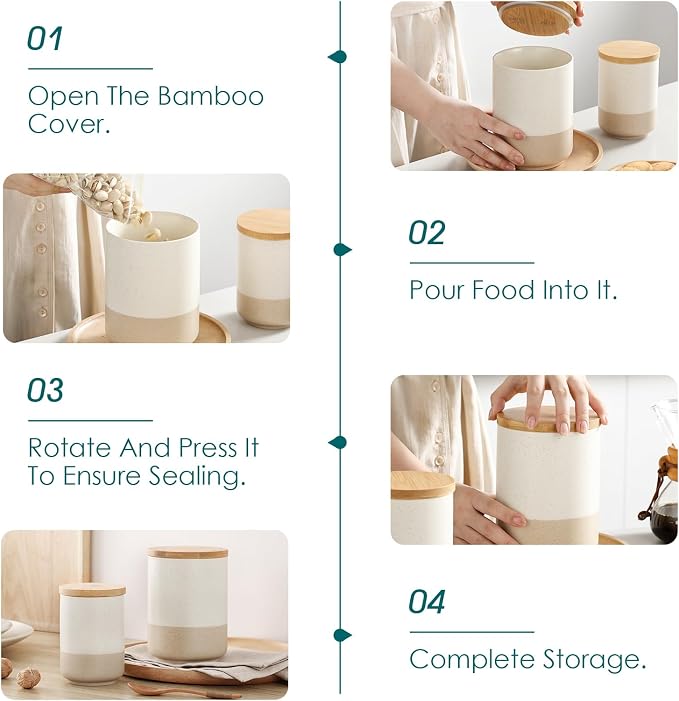vancasso Sabine Ceramic Canister Set - Image 5