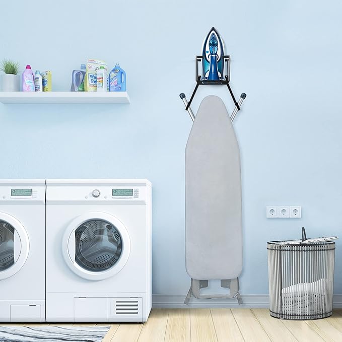 ORLESS Over The Door/Wall Mount Ironing Board Hanger, Laundry Room Iron and - Image 4