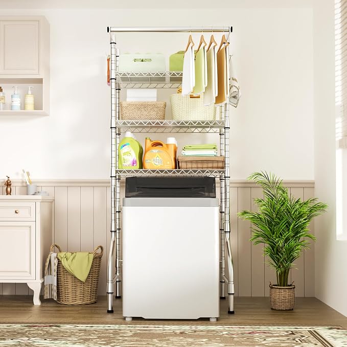 Ulif U11 Medium Over Washer and Dryer Shelves, 3 Tiers Laundry Room Storage and - Image 5