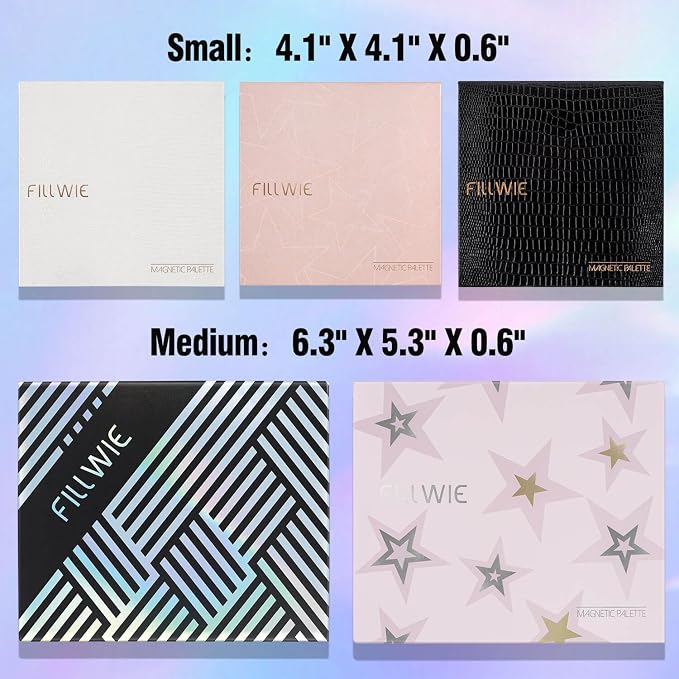 Black Refillable Magnetic Makeup Palette Empty – Medium | Empty Modular Makeup - Image 9