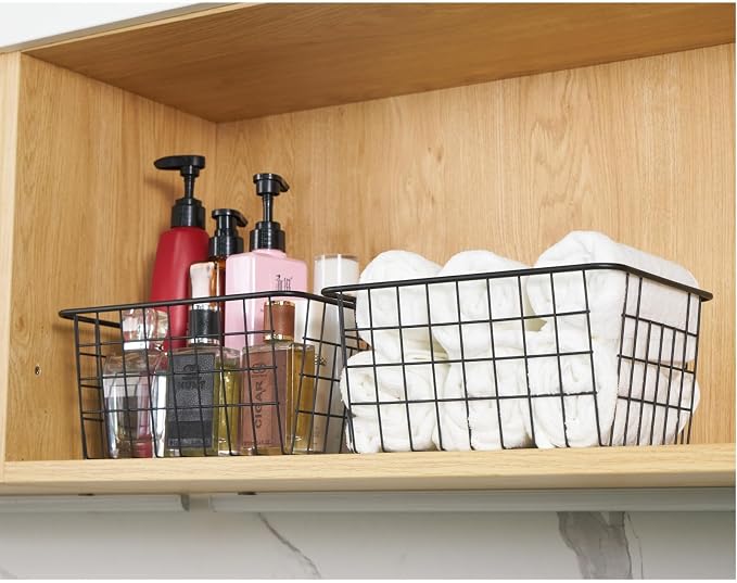JUNCHU CHERRY Wire Kitchen Storage Basket 3 Packs, Perfect Pantry Organization - Image 6