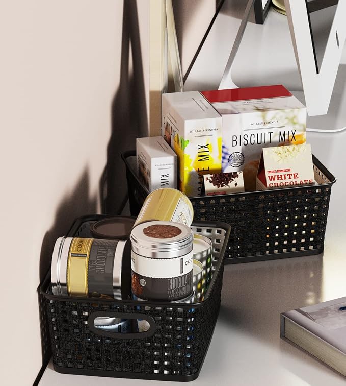 WYT Woven Storage Organizer Basket, 10.1 x 7.55 x 4.1 - Image 6