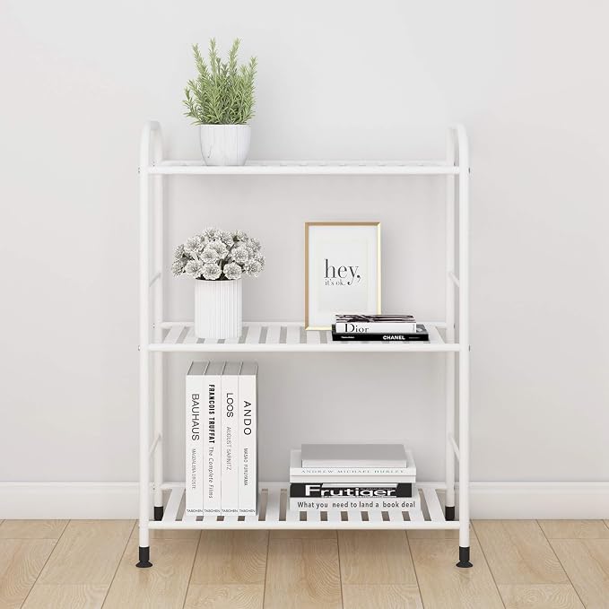 JSB 3-Tier Adjustable Shelving Unit, Heavy Duty Storage Rack Organizer Metal - Image 4