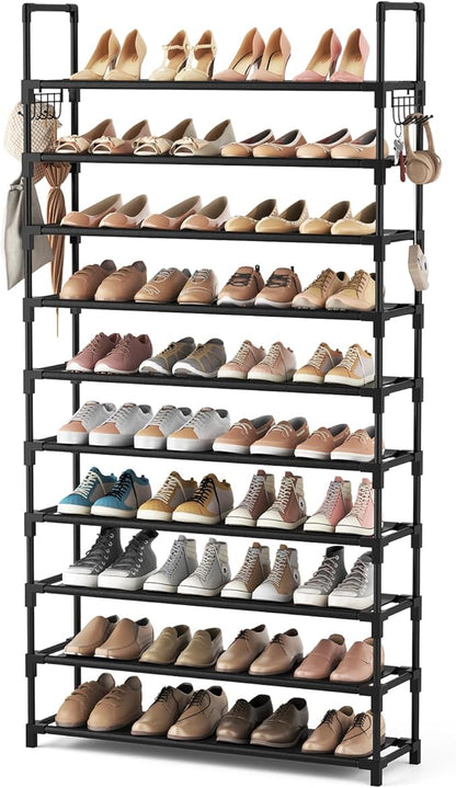 VTRIN 10 Tier Shoe Rack Tall Large Capacity Wide Shoe Organizer by VTRIN