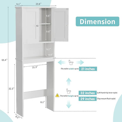 Shintenchi Over the Toilet Storage Cabinet, Bathroom Shelf Organizer - Image 2