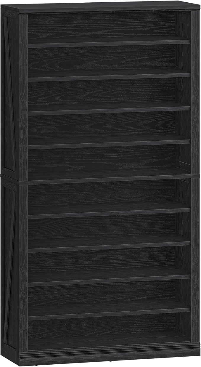 Hzuaneri Shoe Storage Cabinet, 10 Tiers Farmhouse Tall Shoe Cubby Organizer | - Image 9