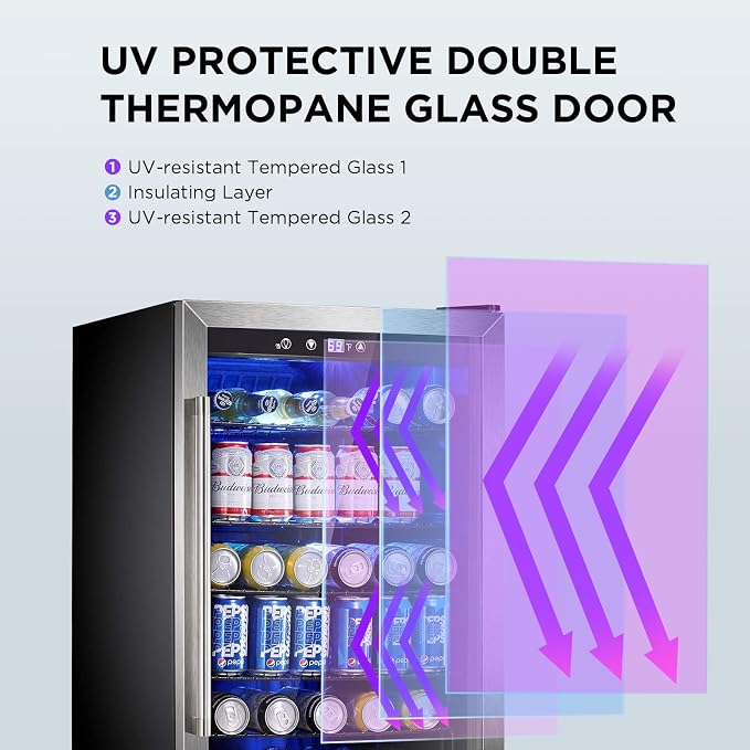 Wine Cooler 37 Bottle Freestanding Fridge - Image 4