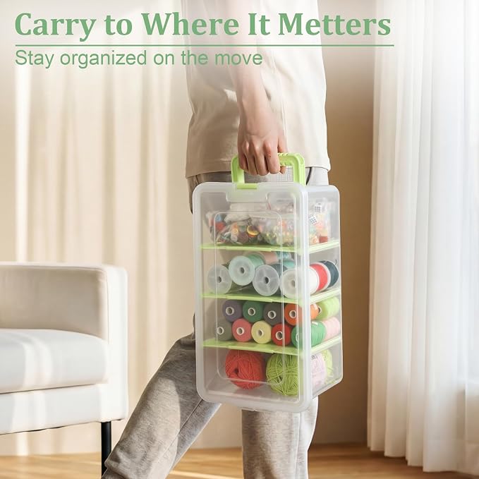 BTSKY Clear Plastic Dividing Storage Box - Image 5