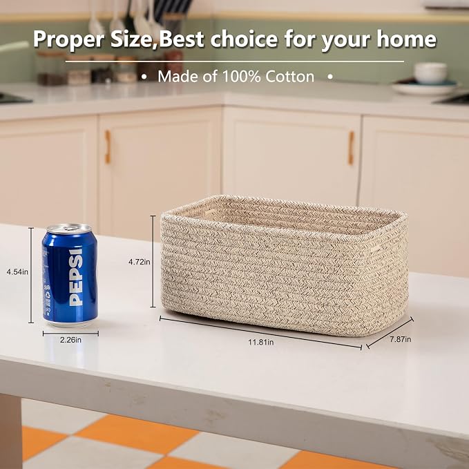 4 Pack Small Storage Shelf Baskets - Image 3