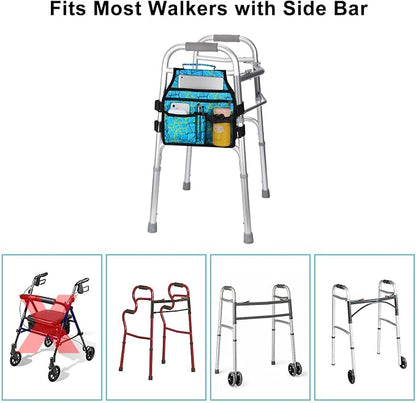 supregear Side Walker Bag, Walker Accessories Bag w/Cup Holder, Folding Walker - Image 6