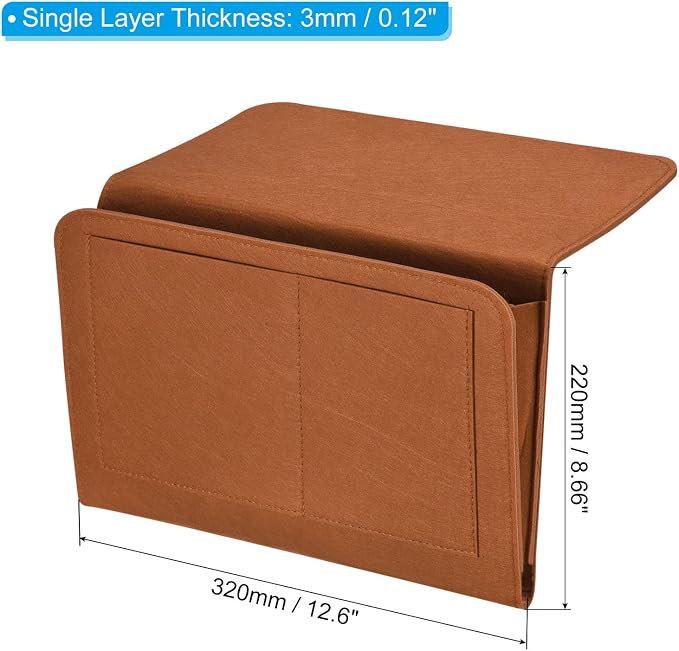 PATIKIL 13in Bedside Caddy, Bed Caddy Bedside Organizer Hanging Soft Felt 5 - Image 2