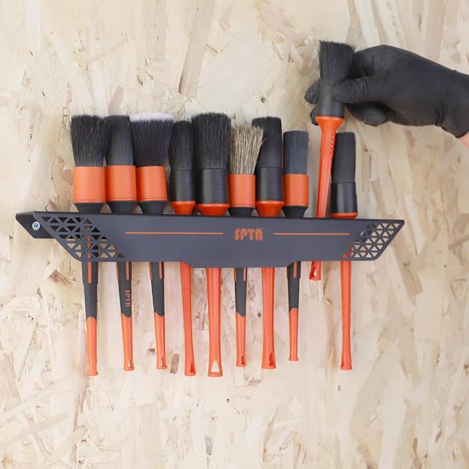 SPTA Car Detailing Brush Holder Detail Brush Rack Detailing Brushes Organizer - Image 8