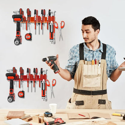 Metal Screwdriver Organizer, Wall Mount Plier Organizer Hammer Holder, Hand - Image 5