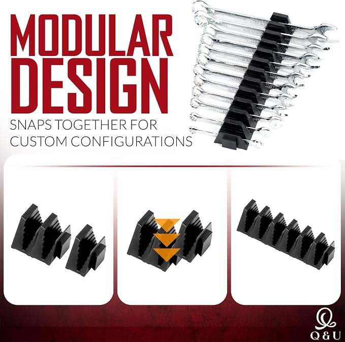 Q&U Wrench Organizer Modular System – 48 PCS Magnetic Wrench Organizer - Image 5