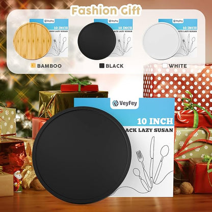 Turntable Vanity Tray 10 Inch for Perfume Candle, Bamboo Kitchen Sink - Image 7