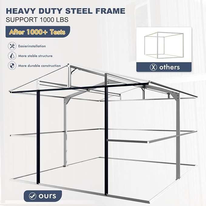 10x12 FT Outdoor Metal Shed - Image 9