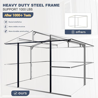 10x12 FT Outdoor Metal Shed - Image 9
