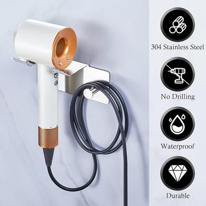 Hair Dryer Holder Wall Mount, Blow Dryer Holder - Image 8