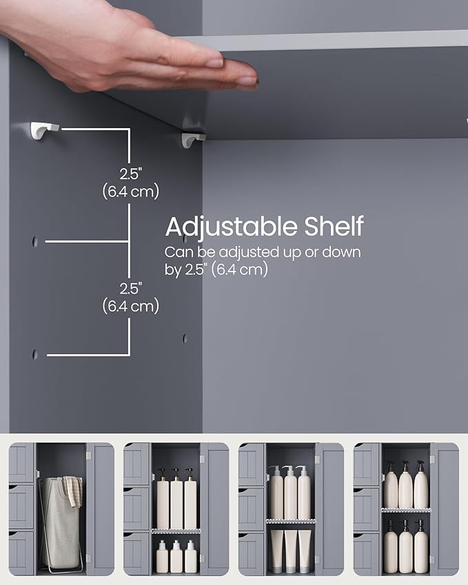 VASAGLE Floor Storage Cabinet, Freestanding Storage Unit - Image 7