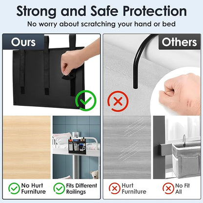 Bedside Caddy Storage Organizer, Hanging Storage Bag Pocket - Image 4