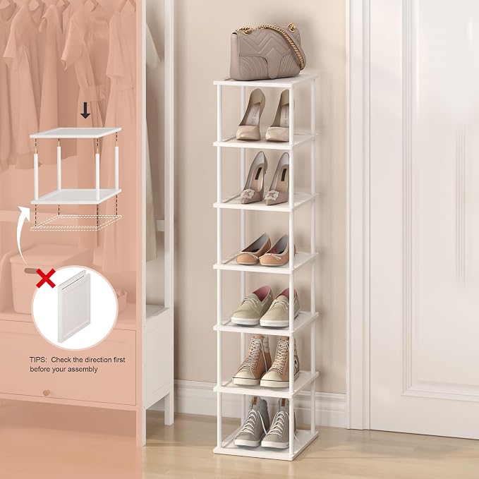 Bamboo Free Standing Shoe Rack Shelf Multi Tier Tall Wooden Stackable Shoes - Image 3