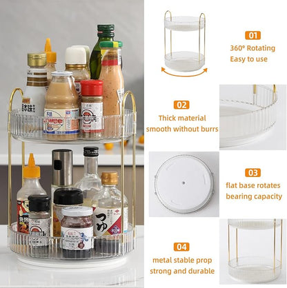 360 Rotating Makeup Organizer for Vanity, Bathroom Countertop Spinning Perfume - Image 5