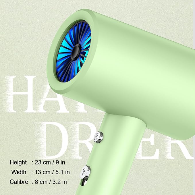 Salon Styling Hair Dryer with Wall Holder【Blue Light Negative Ions】 Fast - Image 3