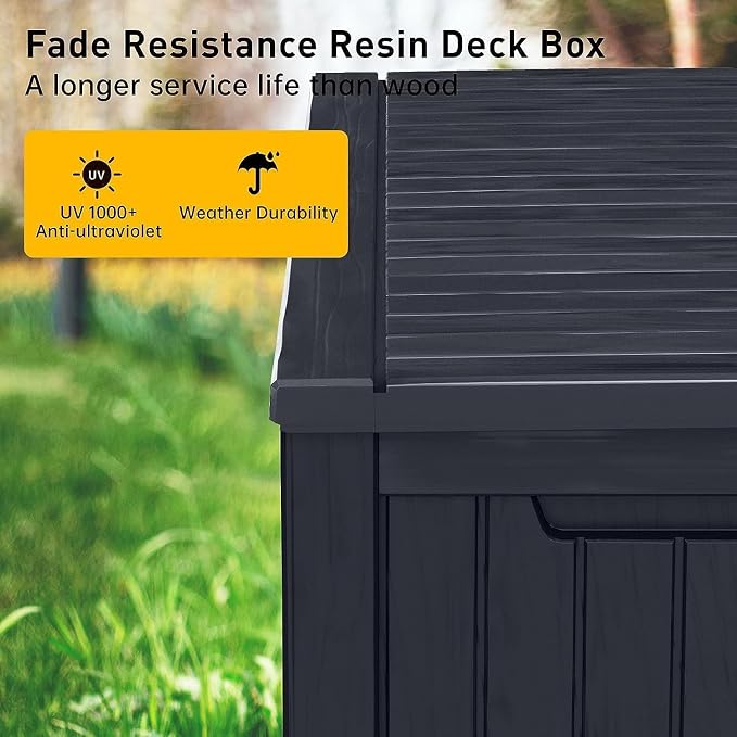 EasyUp 200 Gallon Deck Boxes Resin Large Storage Bins - Image 3