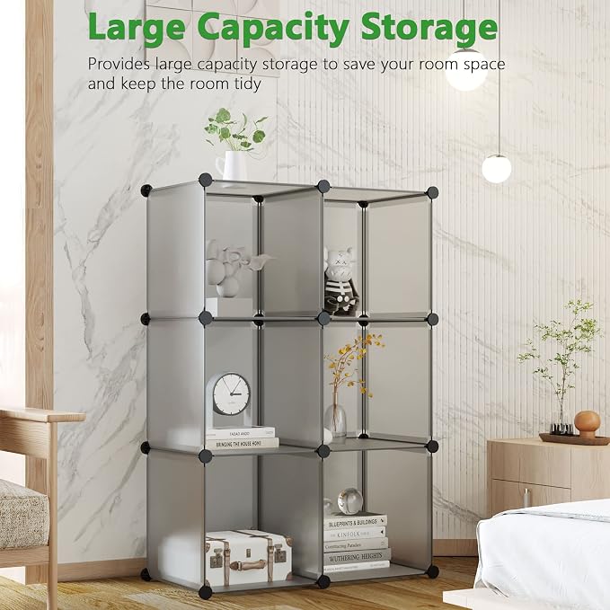 C&AHOME Cube Storage Organizer, 6-Cube Shelves Units, Closet Cabinet, DIY - Image 3