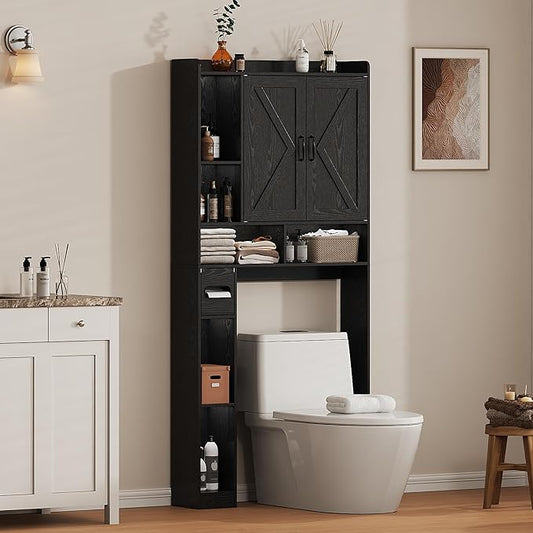 Over the Toilet Storage Cabinet, 31”W Bathroom Organizer | by Viroformo