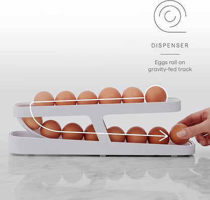 YouCopia RollDown™ Egg Dispenser, Space-Saving Rolling Eggs Dispenser and - Image 2