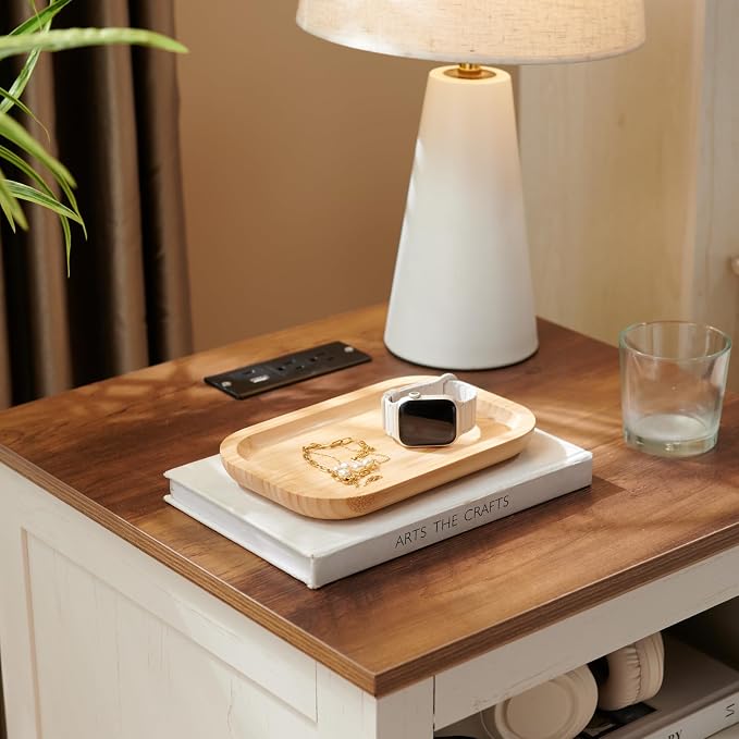 Bamboo Vanity Tray, Bathroom Counter Tray, Toilet Paper Basket Storage - Image 3