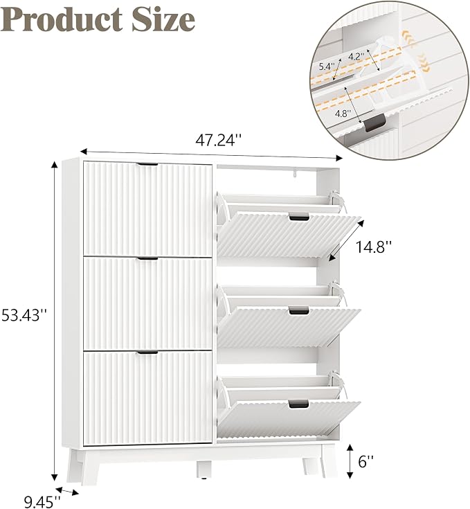 HUANLEGO Shoe Cabinet Storage for Entryway - Image 2